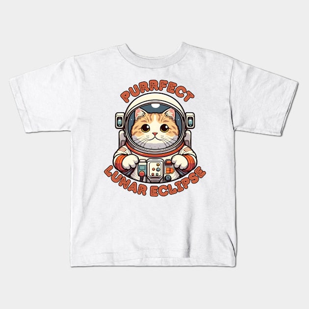 Astronomy cat Kids T-Shirt by Japanese Fever